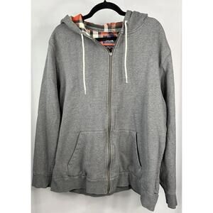 Vintage North Face Plaid Lined Full Zip Hoodie Men’s Size XL BROKEN ZIPPER